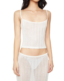 Slinky Rib Knit Tank | Off White