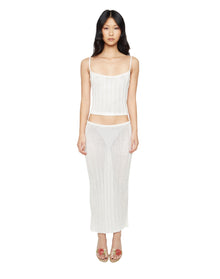 Slinky Rib Knit Tank | Off White