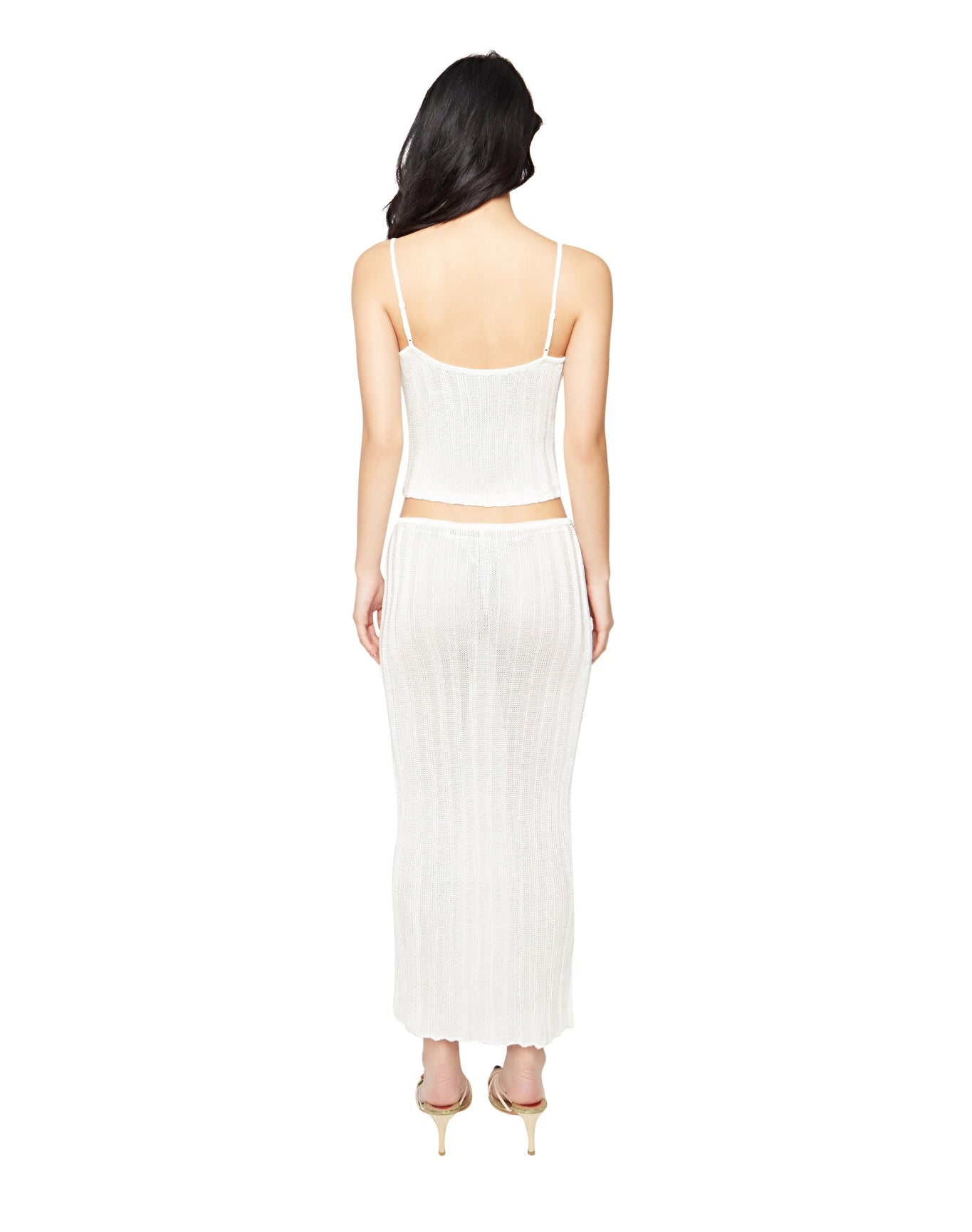Slinky Rib Knit Tank | Off White