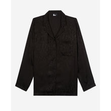 Snakeskin Jacquard Shirt | Women | Black