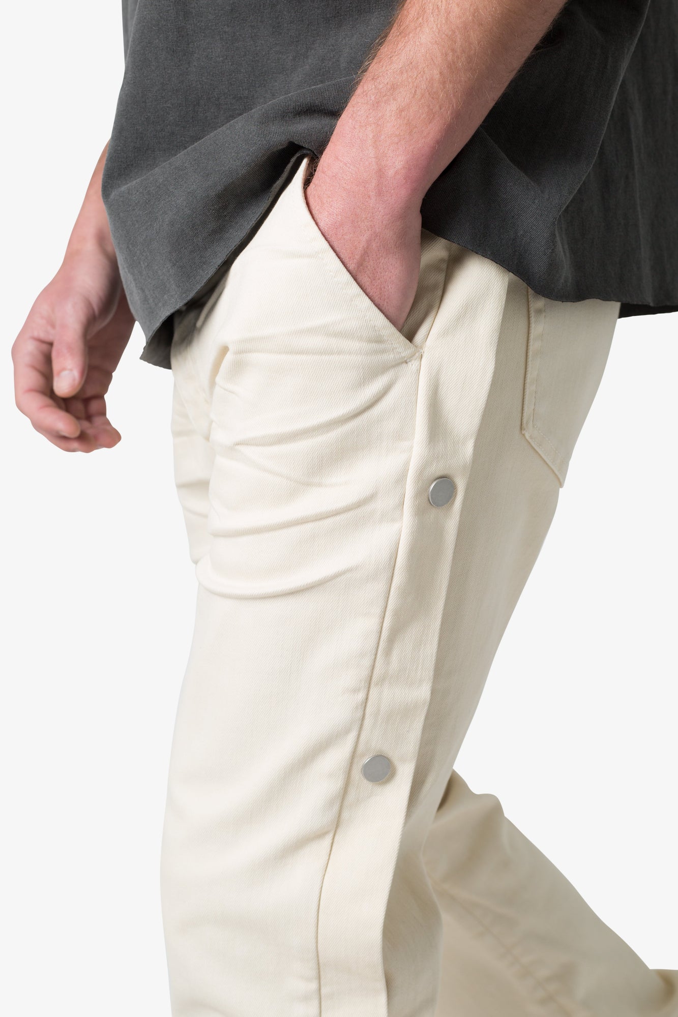 Snap Baggy Flare Denim | Off White