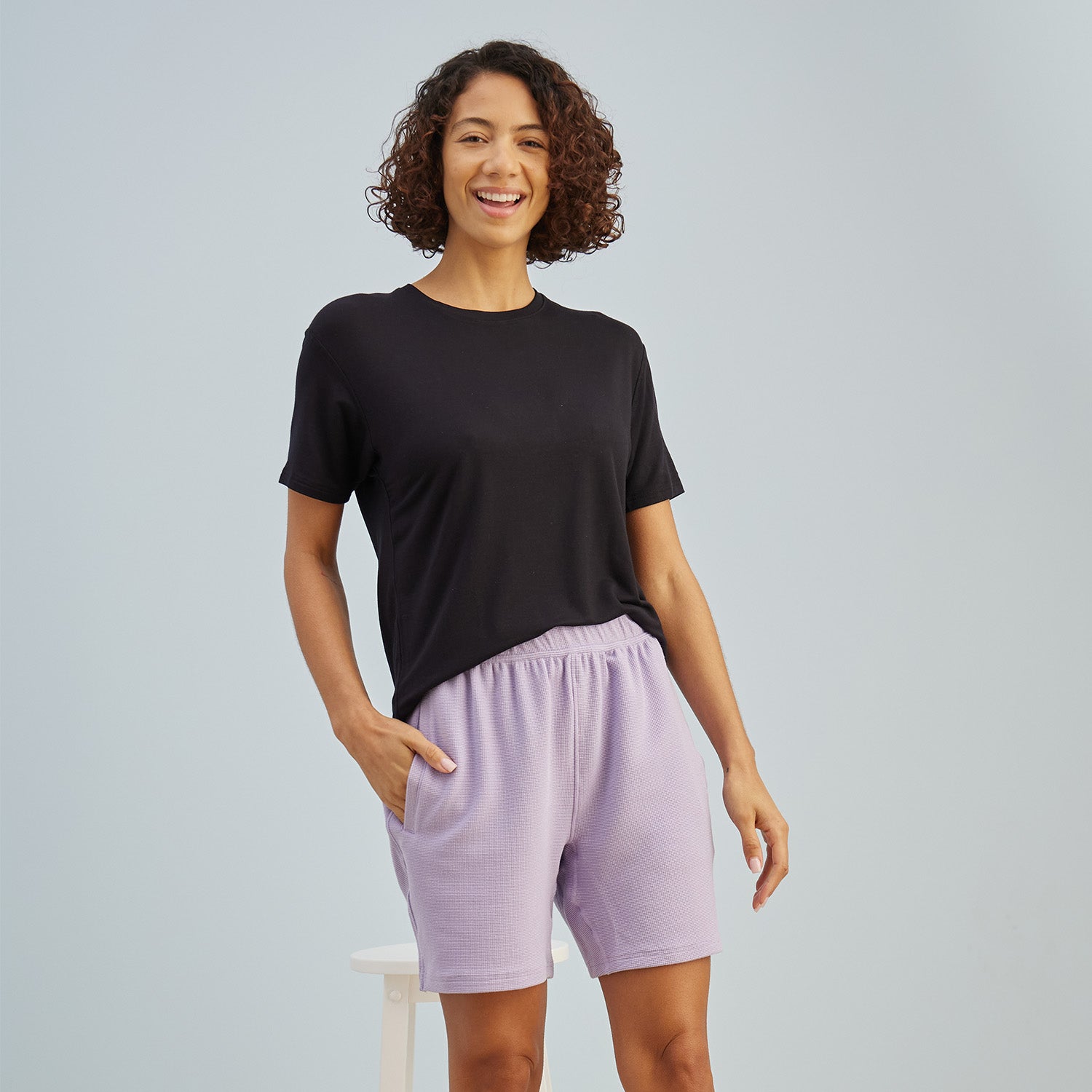 Modal Waffle Spa Short | Lavender