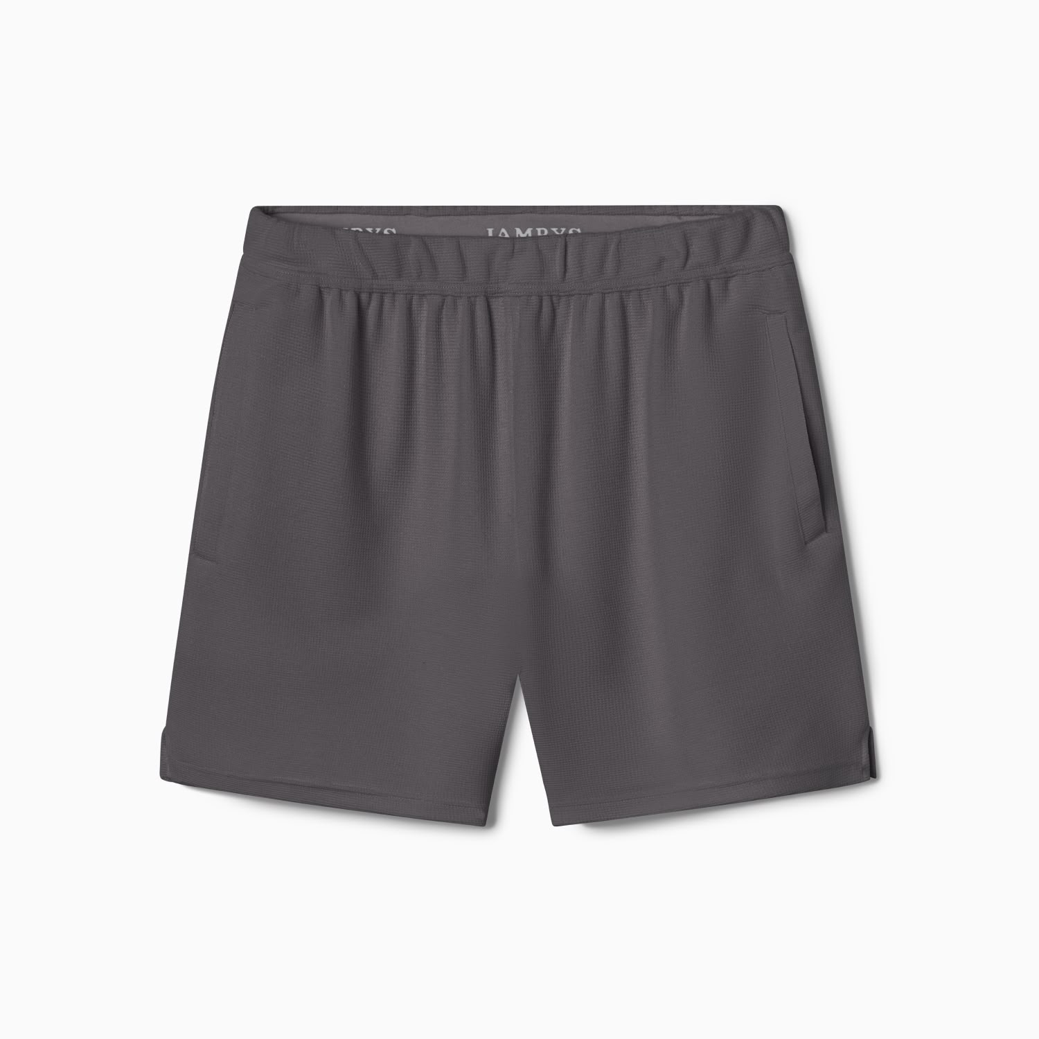 Waffle-Knit Lounge Shorts | Gray/Black