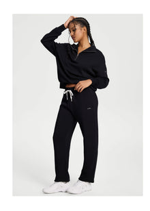 Soft Straight-Leg Sweatpants | Black