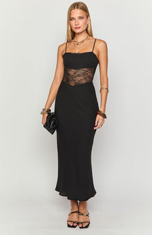 Sophee Lace Maxi Dress | Black