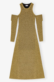 Sparkle Cold Shoulder Maxi Dress | Gold