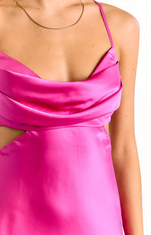 Spears Cut Out Party Mini Dress | Hot Pink