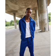 Sportswear Jacket Two-Tone Bands | Men | Electric Blue