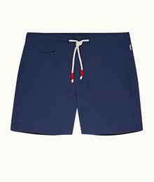 Standard Mid-Length Drawcord Swim Shorts | Blue Wash