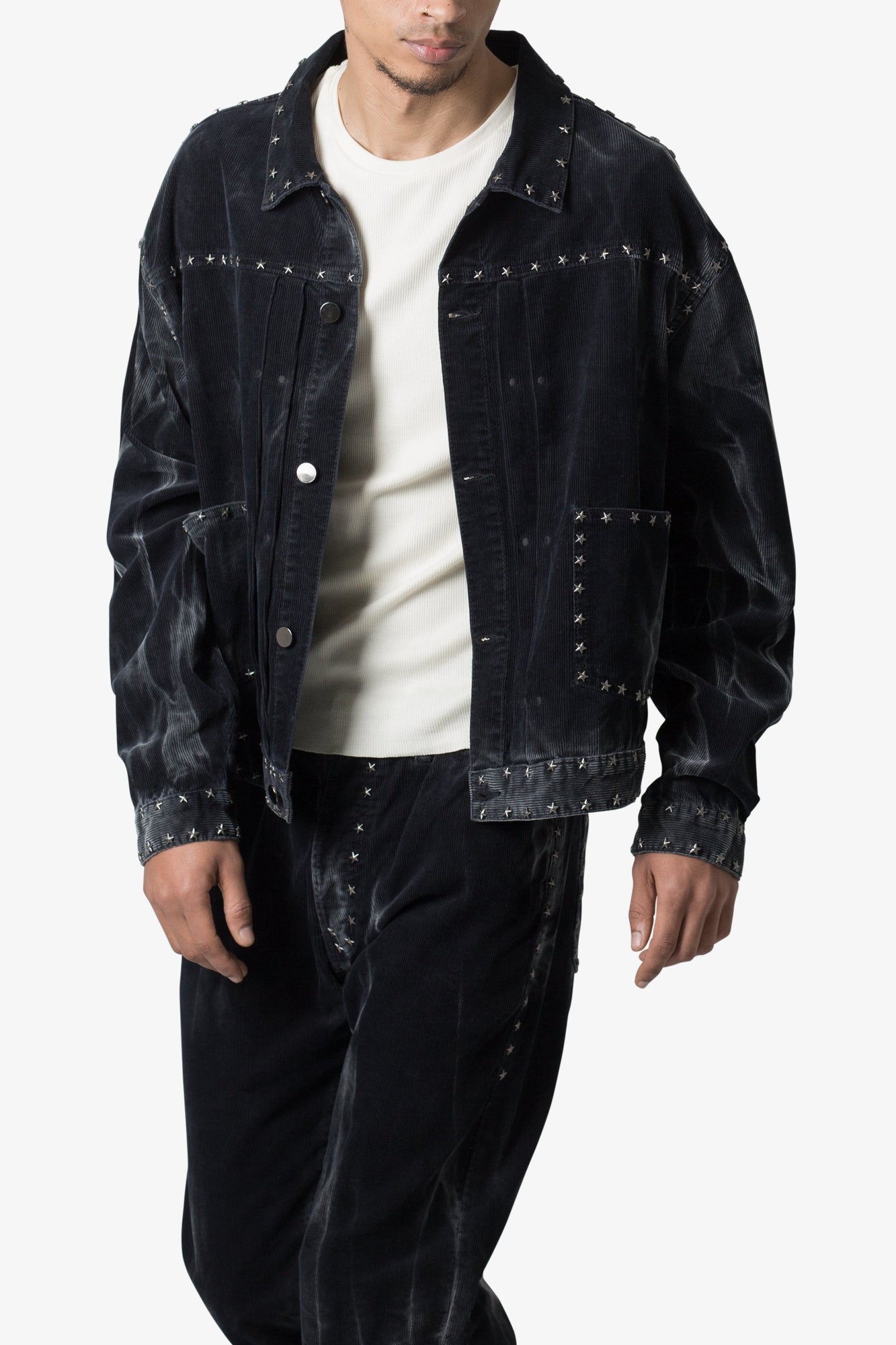 Star Studded Jacket | Washed Black