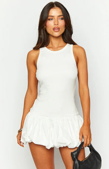 Stiles Bubble Mini Dress | White