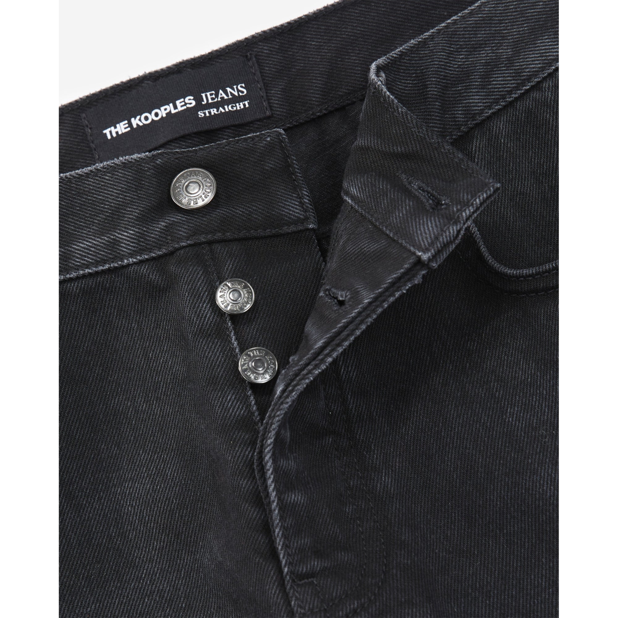 Straight-Cut Faded Retro Jeans | Men | Black Denim