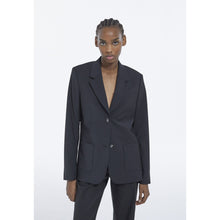 Straight Tailored Wool Jacket | Women | Black