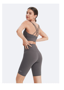 Strappy Sports Bra | Gray