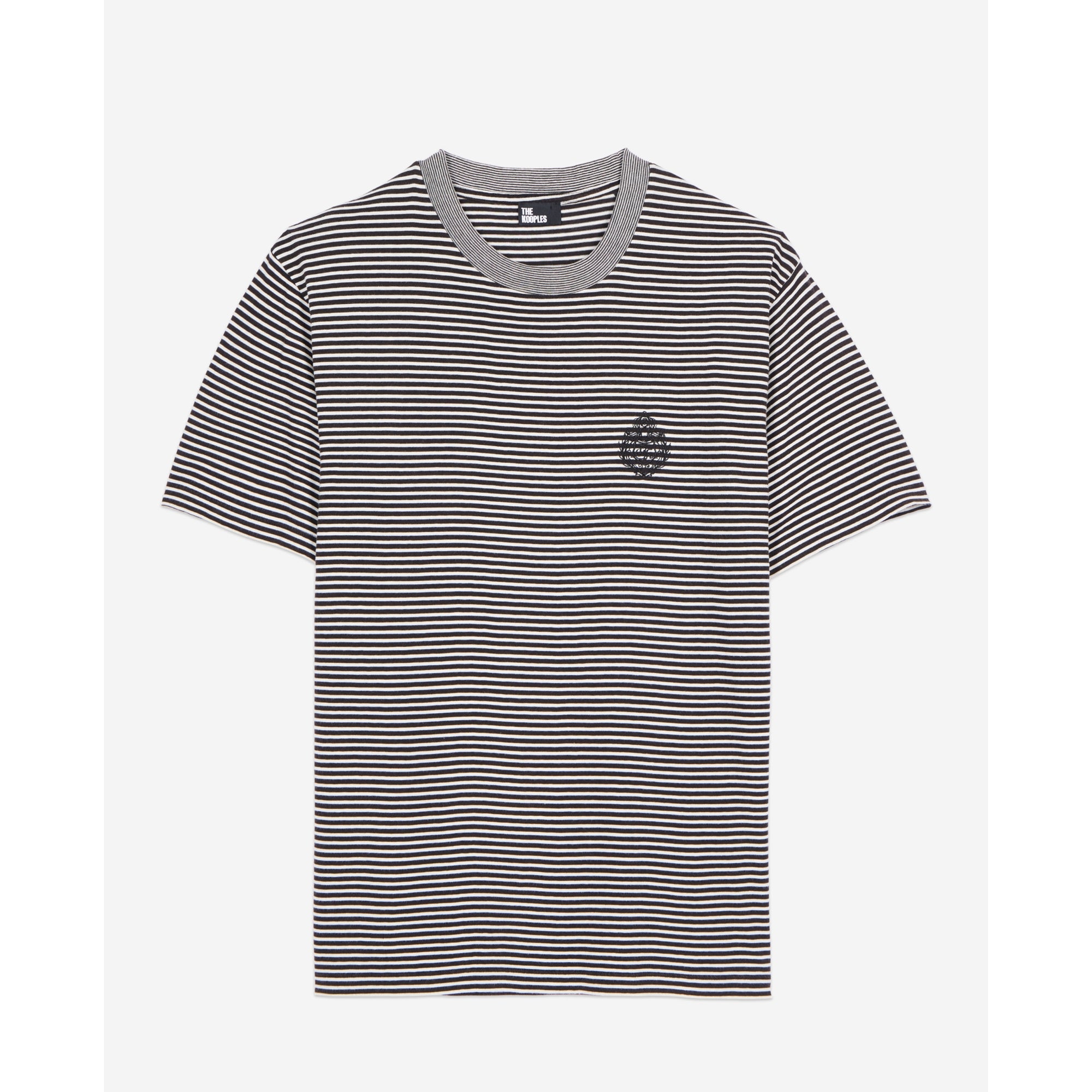 Striped Blazon T-Shirt | Men | Black x White