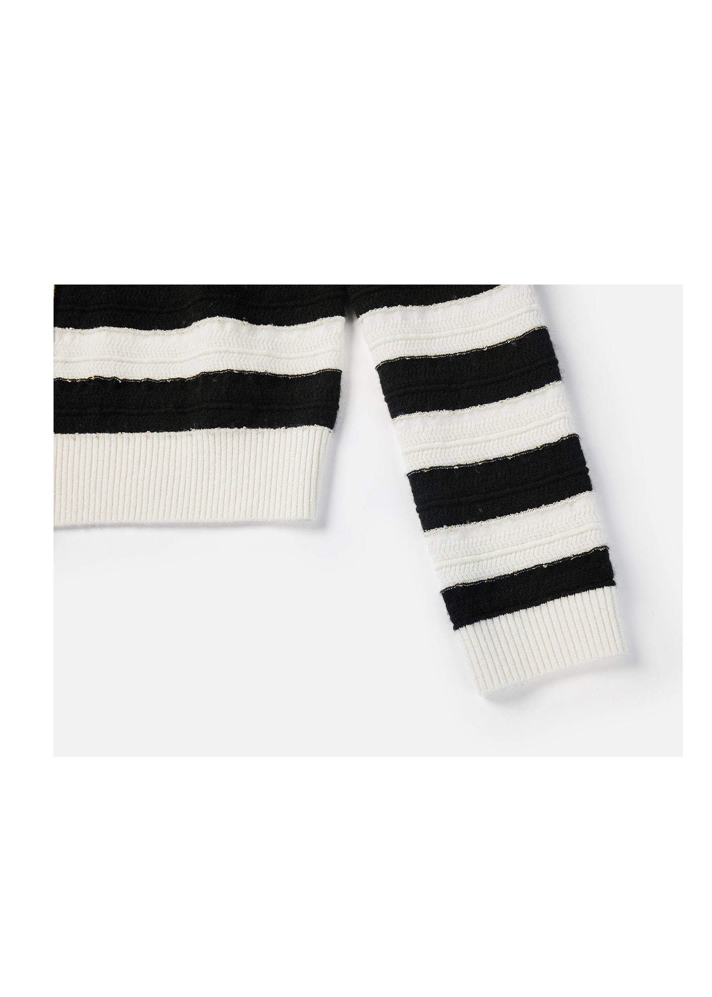 Striped Knitted Cardigan | Black