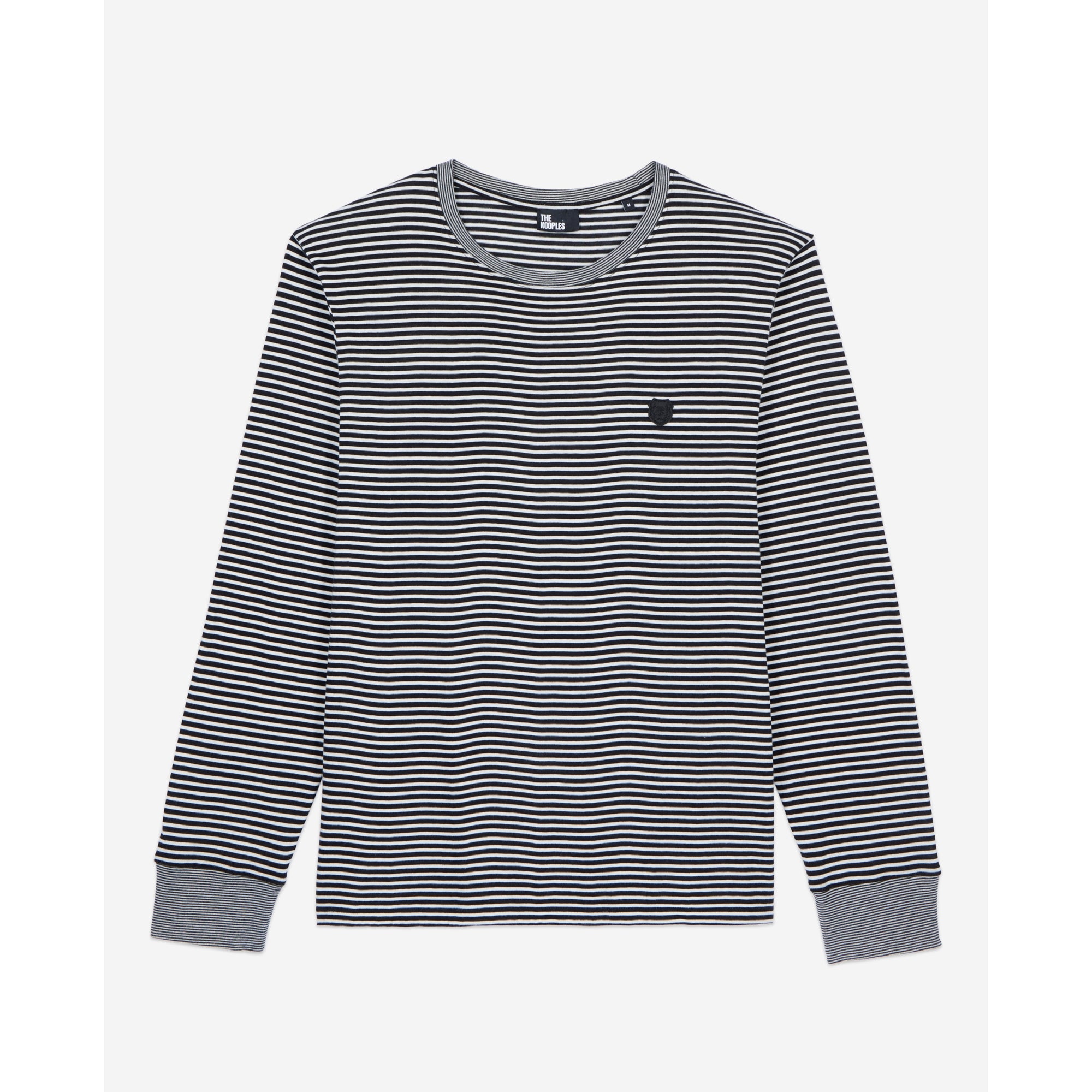 Striped Long-Sleeved T-Shirt | Men | Black x White