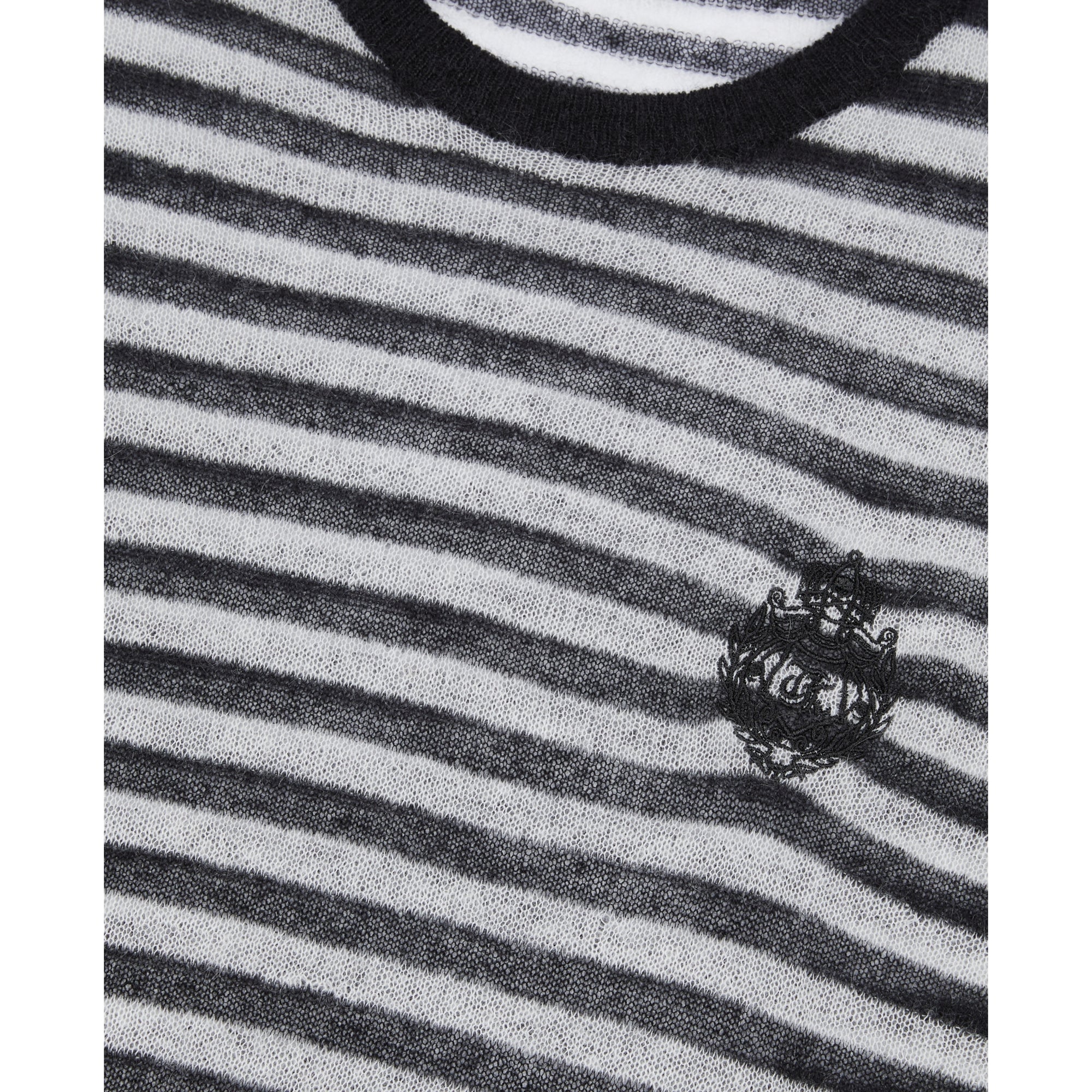 Striped Mohair And Wool Sweater | Women | Black x White