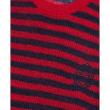 Striped Mohair Sweater | Women | Red x Blue