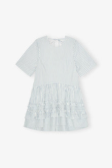 Striped Organic Cotton Mini Dress | Egret