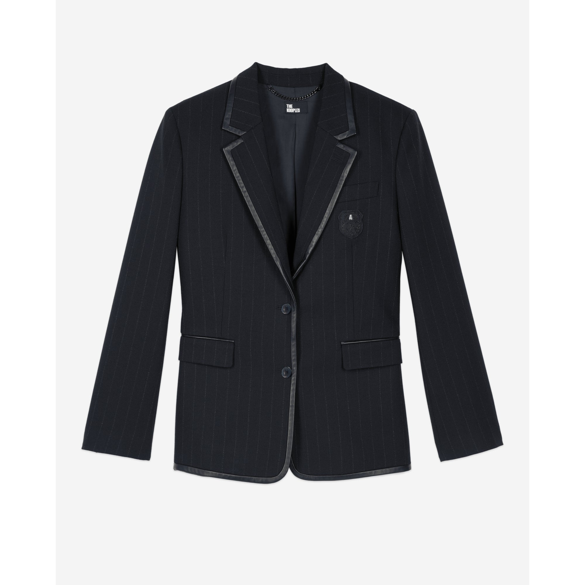 Striped Wool-Blend Jacket | Women | Black