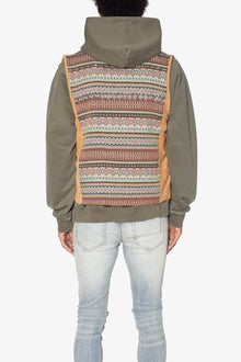 Studded Blanket Vest | Brown