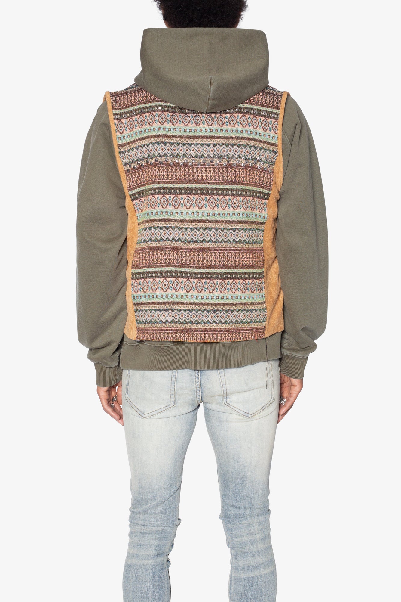 Studded Blanket Vest | Brown