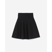 Studded Short Skirt In Stretch Fabric | Women | Black