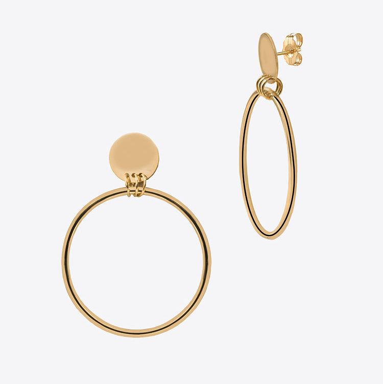 Studio 54 Hoops | Gold Vermeil