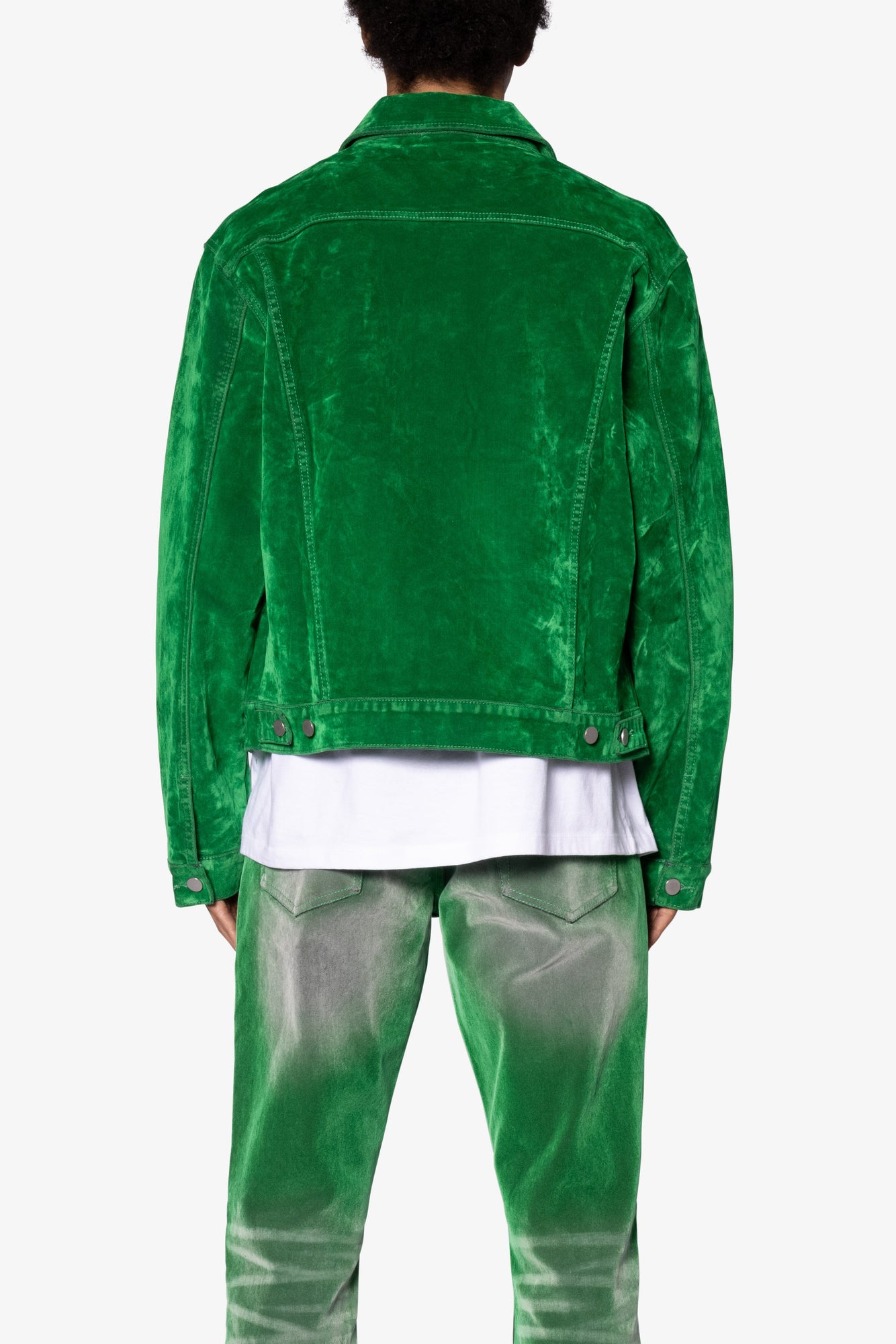 Suede Trucker Jacket | Green
