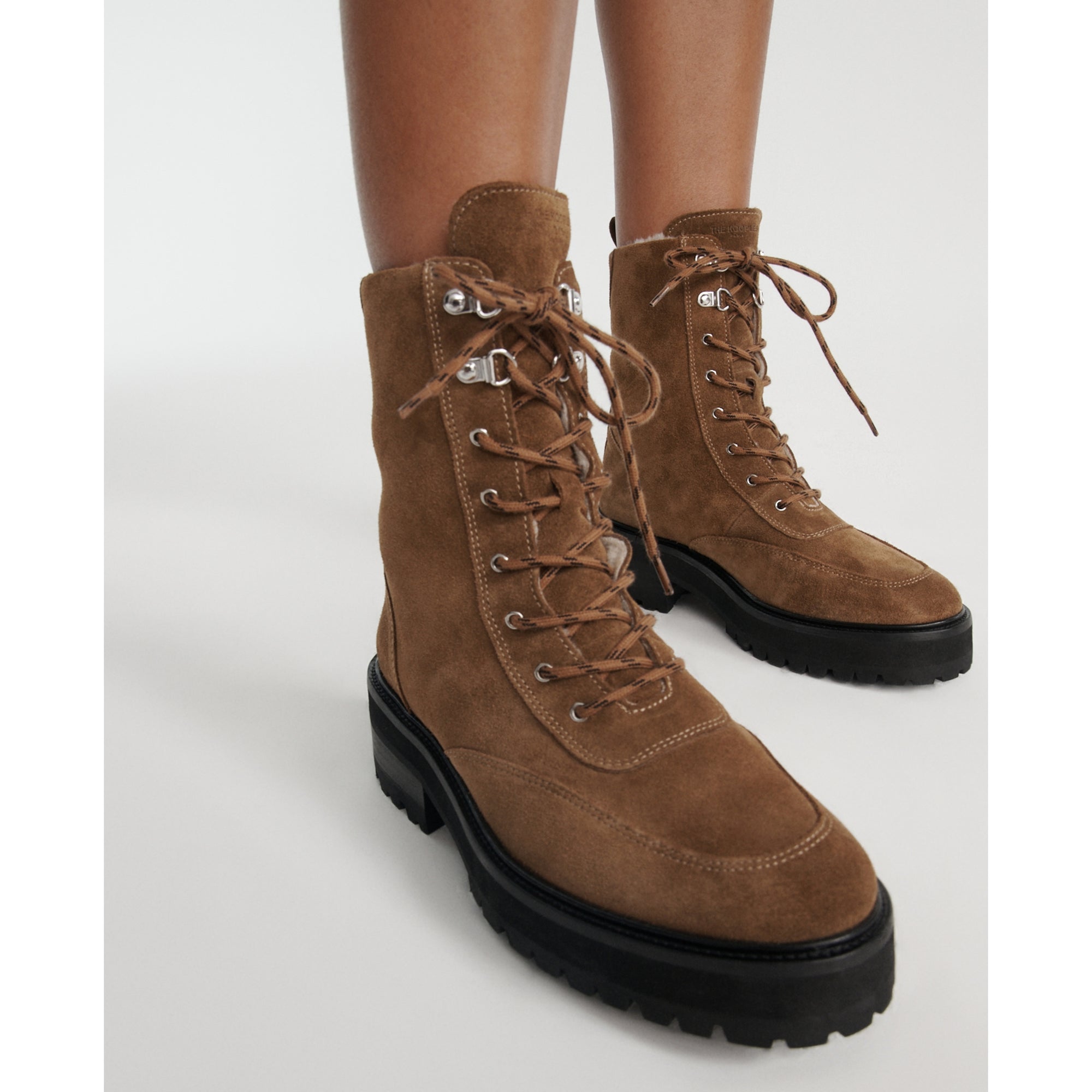 Suede Ankle Boots With Lining | Women | Camel