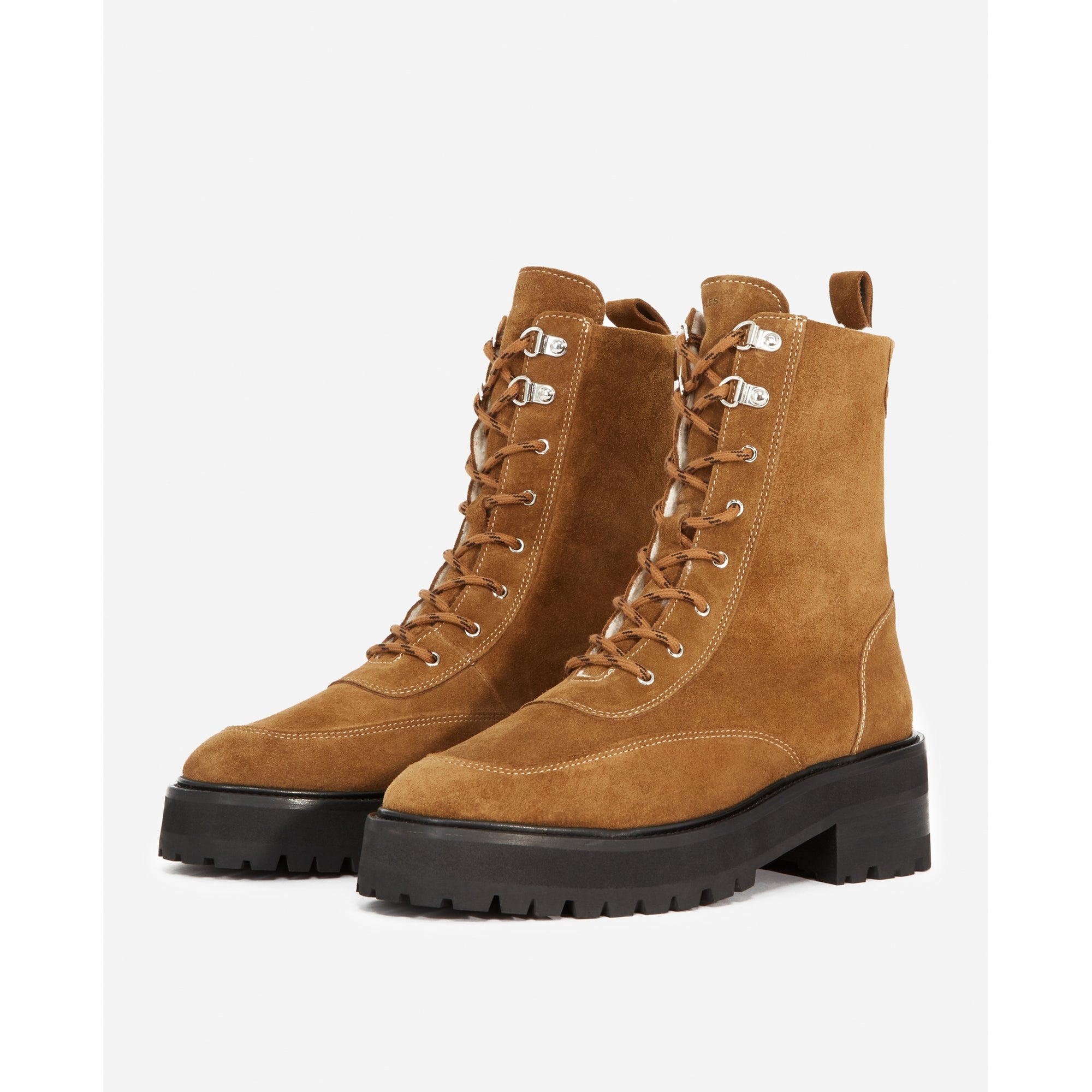 Suede Ankle Boots With Lining | Women | Camel