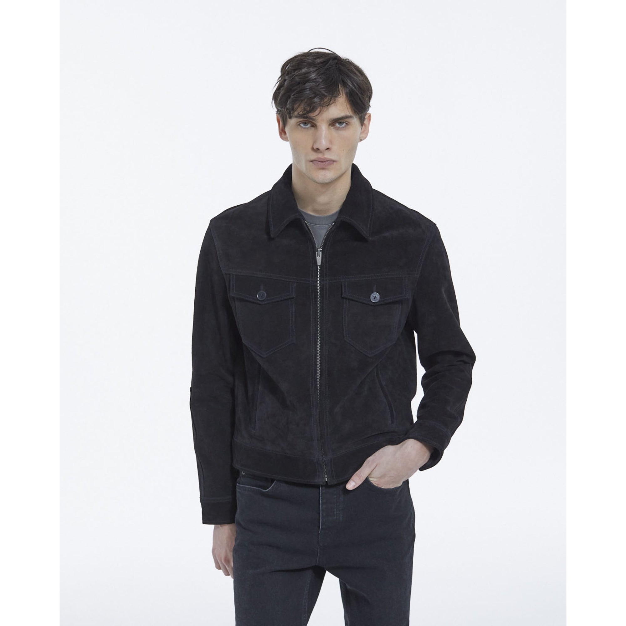 Suede Jacket | Men | Black