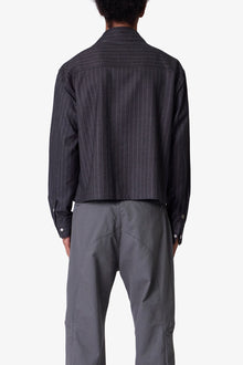 Suited Cropped L x S Shirt | Black