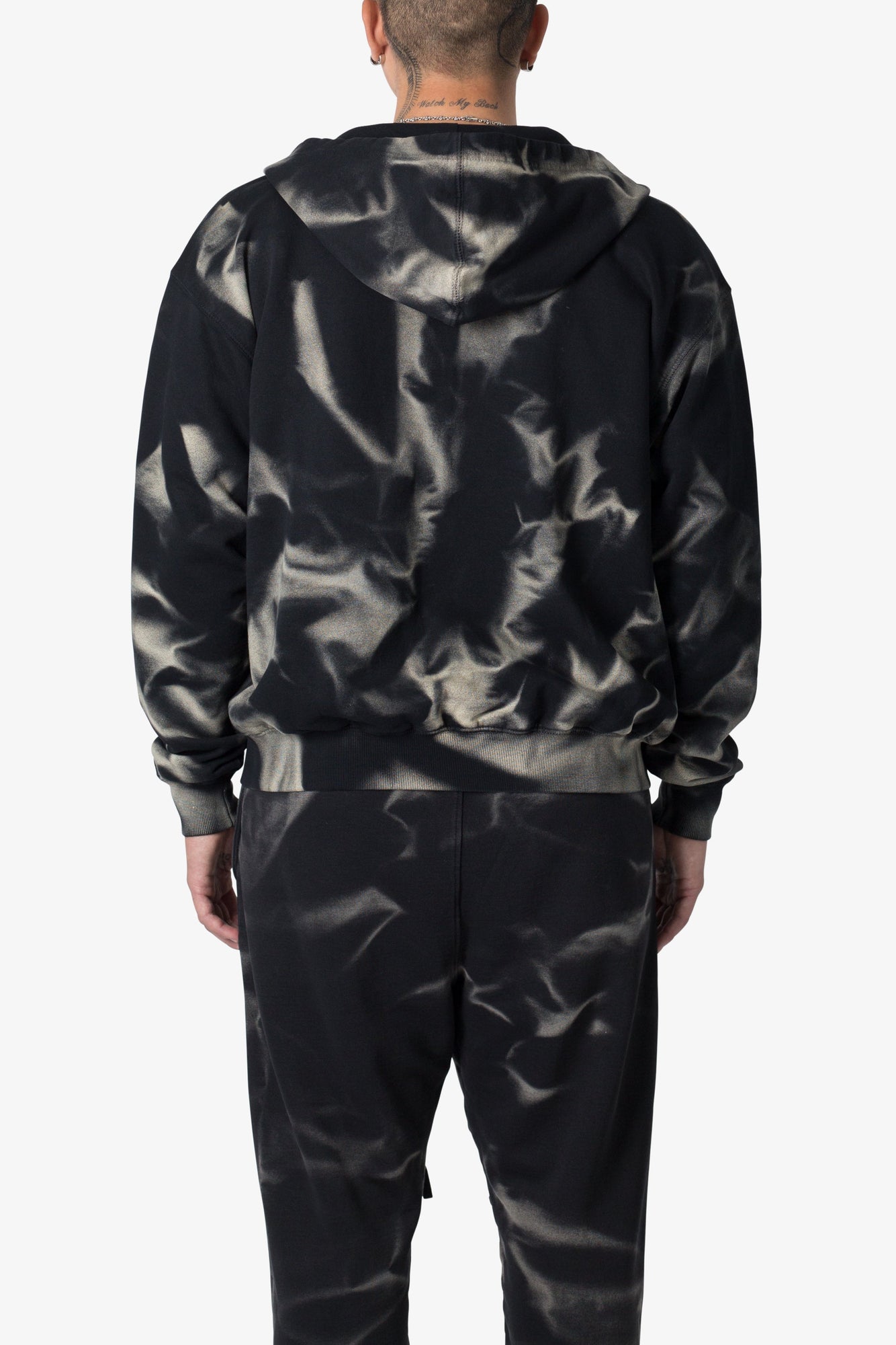 Sun Burned Zip Up Hoodie | Washed Black