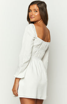 Sunnie Long Sleeve Mini Dress | White