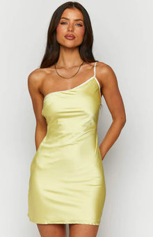 Sunny Chic Satin Mini Dress | Yellow