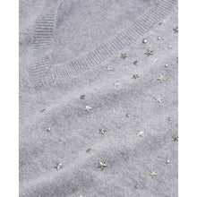 Sweater In Cashmere-Blend With Stars | Women | Grey