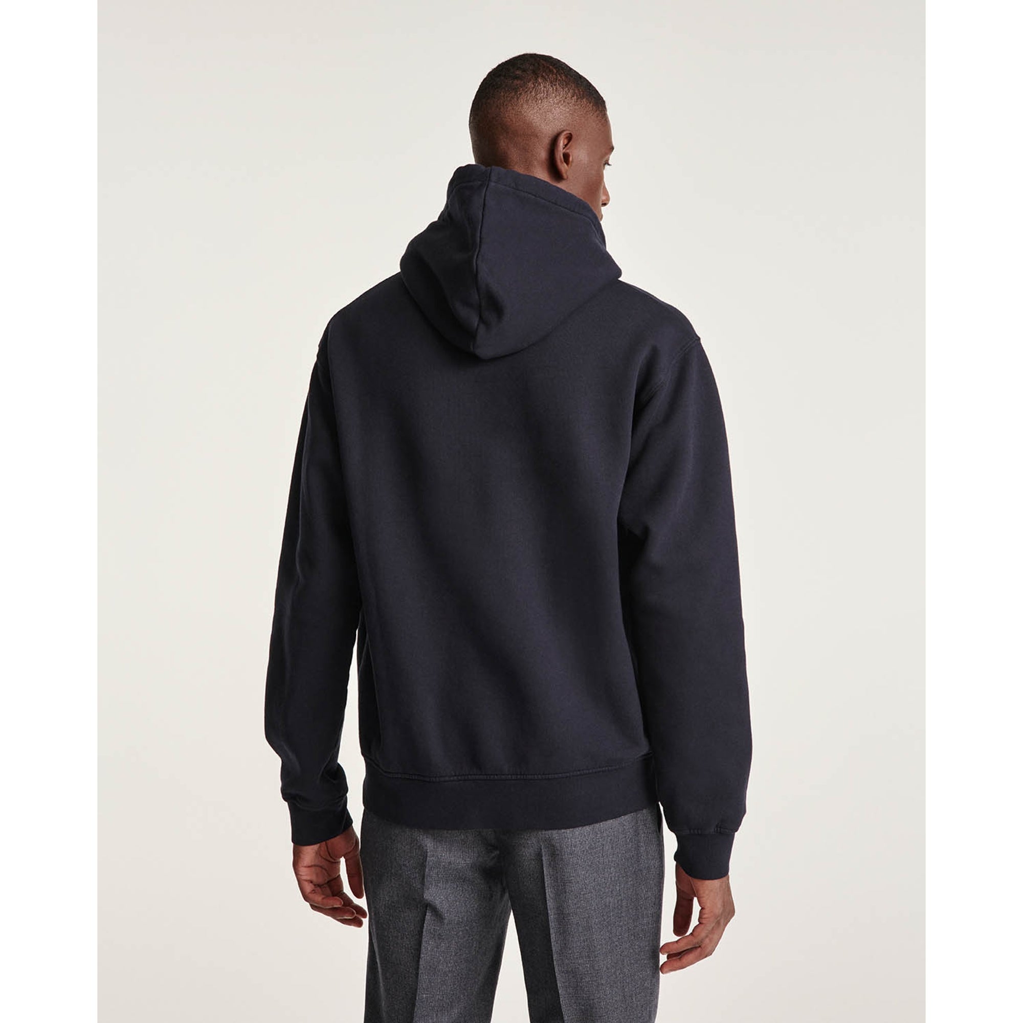 Sweatshirt Hood & Embroidered Flame Logo | Men | Navy