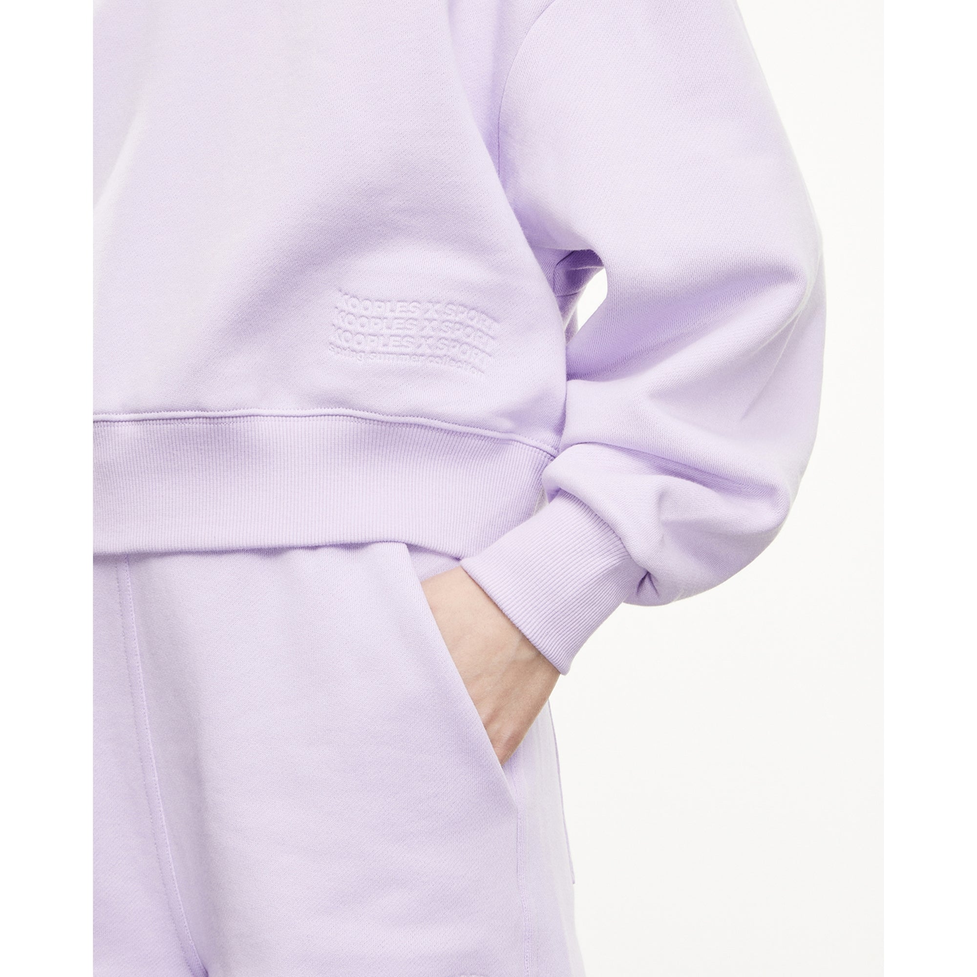 Sweatshirt With Embossed Logo | Women | Light Purple