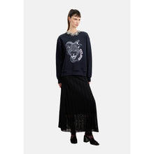 Sweatshirt With Snake Leopard Serigraphy | Women | Black