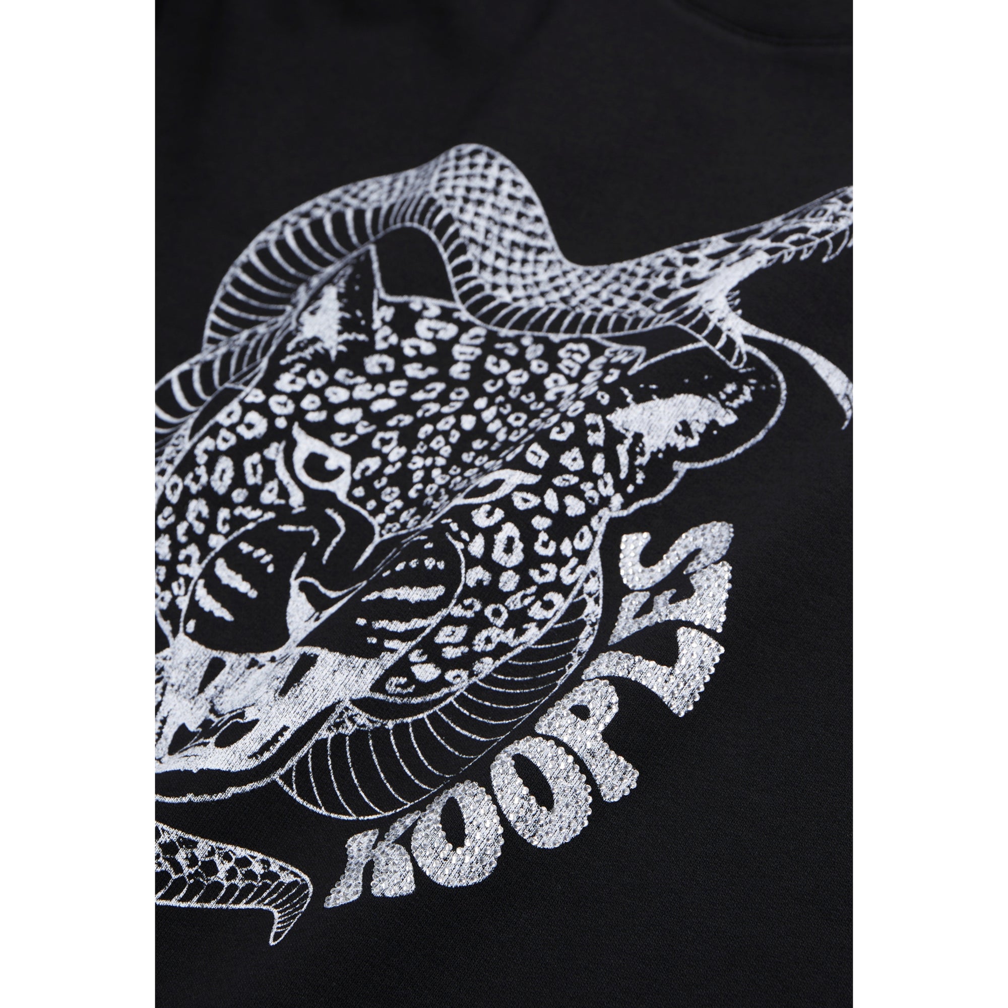 Sweatshirt With Snake Leopard Serigraphy | Women | Black