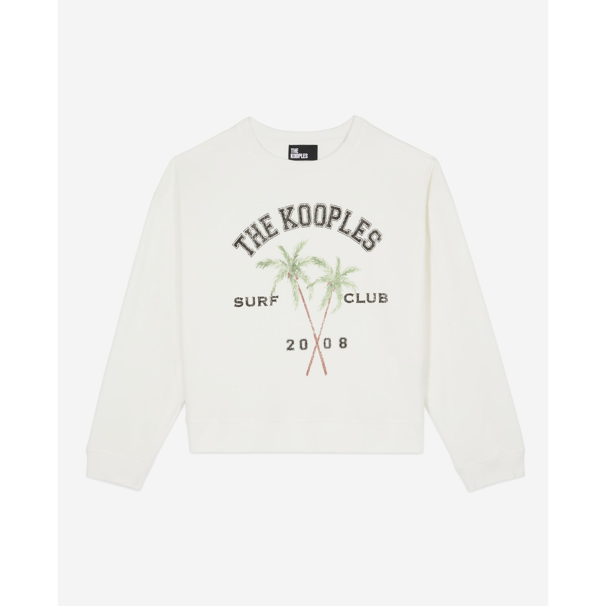 Sweatshirt With Surf Club Serigraphy | Women | Ecru