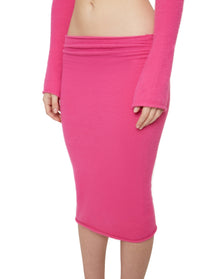 Sweet Knit Midi Skirt | Fuchsia