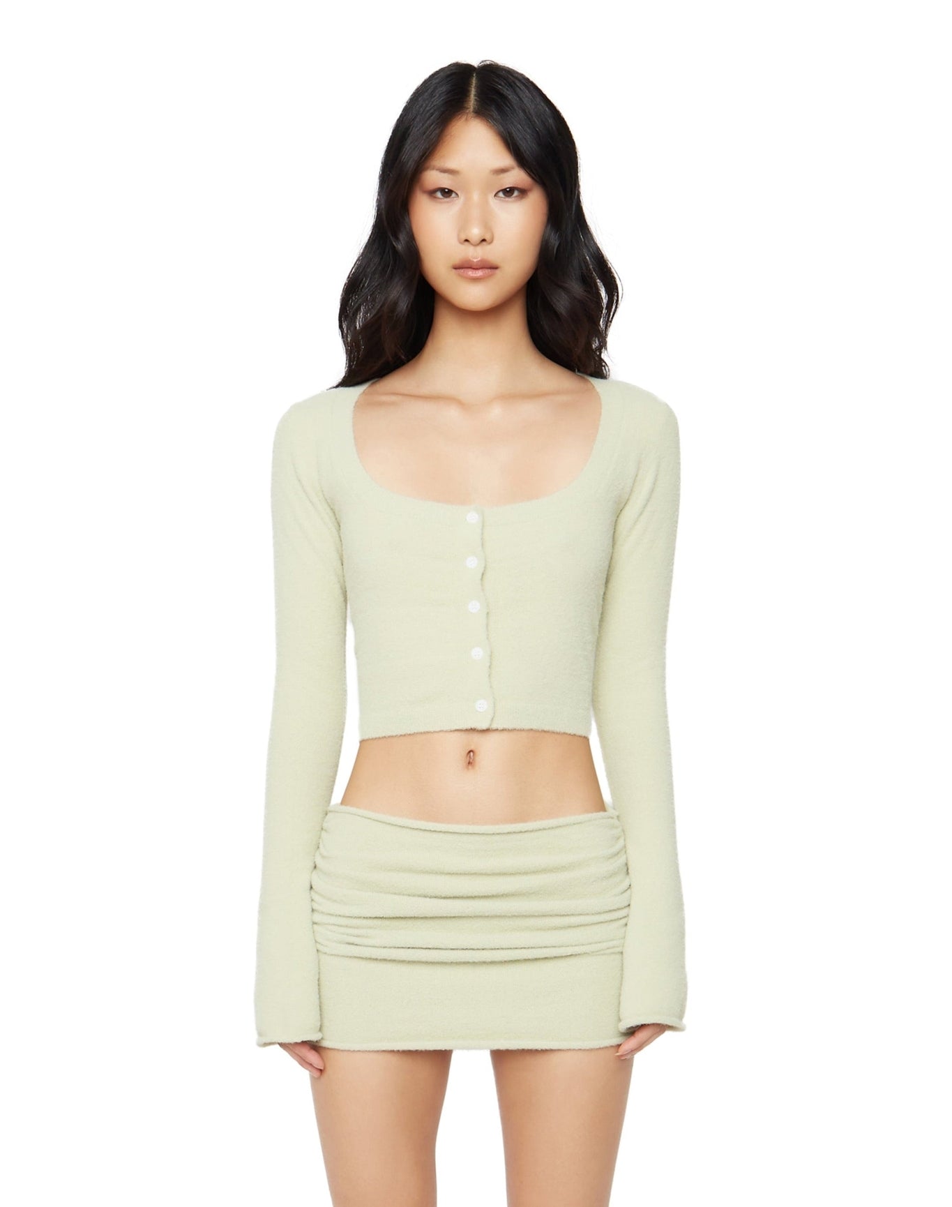 Sweet Knit Scoop Cardigan | Sage Green