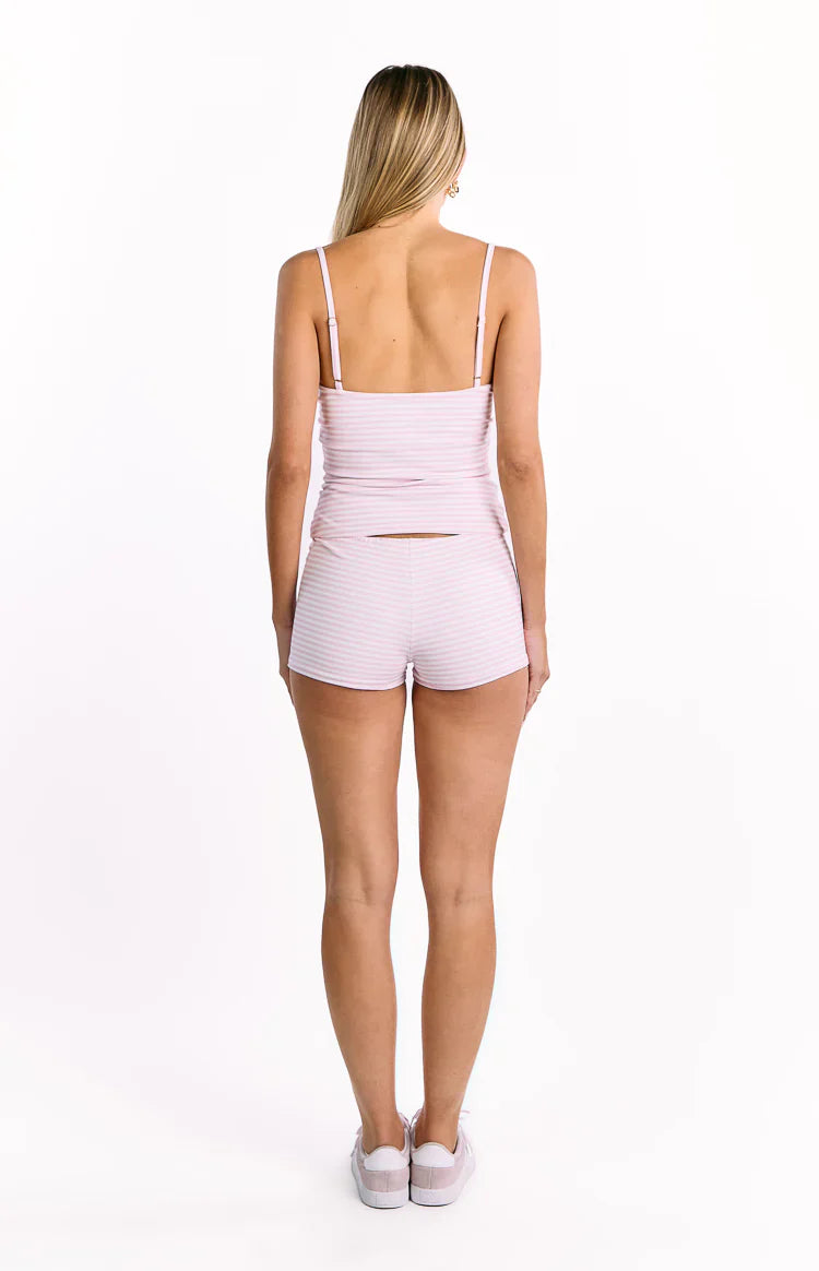 Sweetie Shorts | White and Pink Stripe