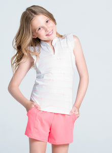 Kids | Sunset Stripe Tank | White