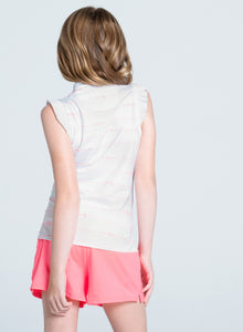 Kids | Sunset Stripe Tank | White