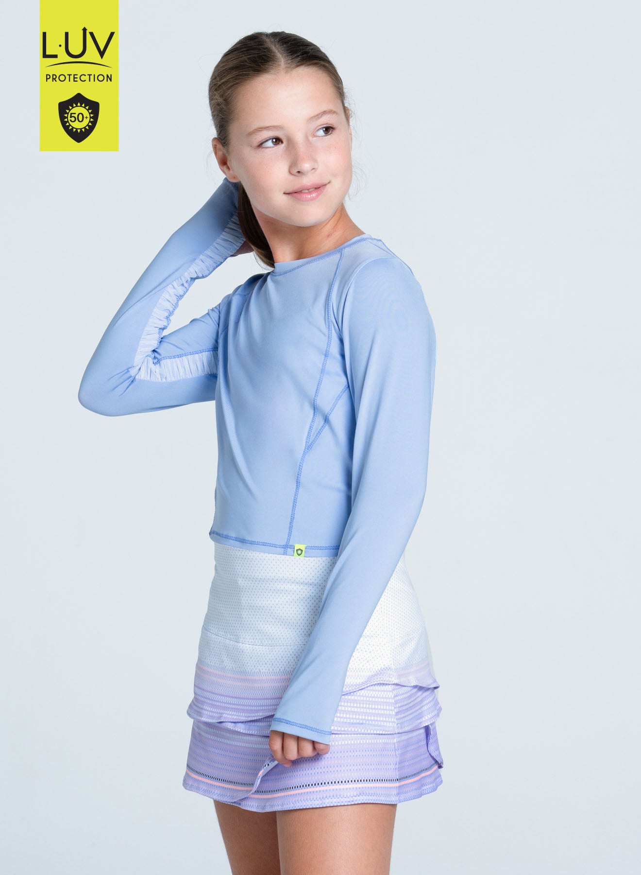 Kids | Cross Court Long Sleeve | Lavender