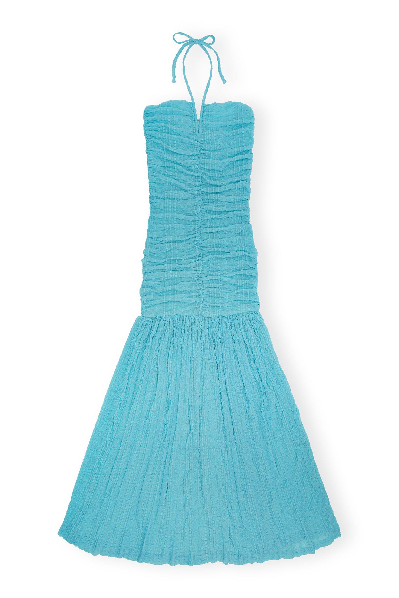Stretch Lace Halter Neck Dress | Blue Curacao